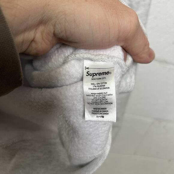 Supreme Script Hooded Pullover “Ash Grey” SS23 - Picture 10 of 11